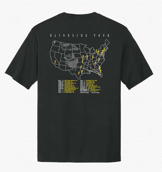 OFFICIAL BLINDSIDE TOUR T-SHIRT USA25