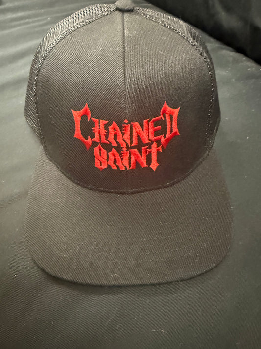 TRUCKER HAT RED EMBROIDERED LOGO